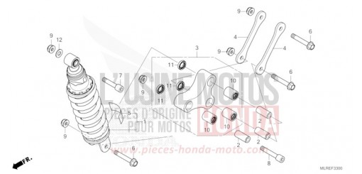REAR CUSHION CB500FAR de 2024
